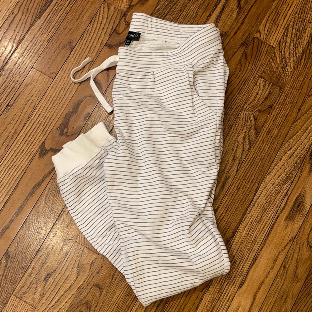 Topshop striped joggers
